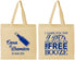 Personalized Wedding Cotton Tote Bags - I Do Free Booze | 371
