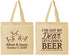 Personalized Wedding Cotton Tote Bags - Dear Beer | 372