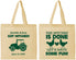 Personalized Wedding Cotton Tote Bags - Got Hitched Tractor | 397