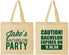 Personalized Bachelor Party Cotton Tote Bags - Caution Expires On | 40009