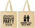 Personalized Bachelor Party Cotton Tote Bags - Goodbye Life Hello Wife | 40019
