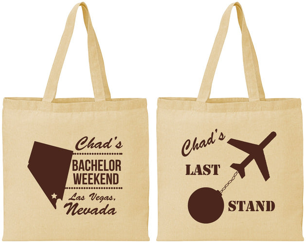 Personalized Bachelor Party Cotton Tote Bags - Last Stand | 40034