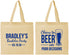 Personalized Bachelor Party Cotton Tote Bags - Beer Pour Decisions | 40045