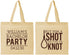 Personalized Bachelor Party Cotton Tote Bags - Buy Him A Shot | 40051