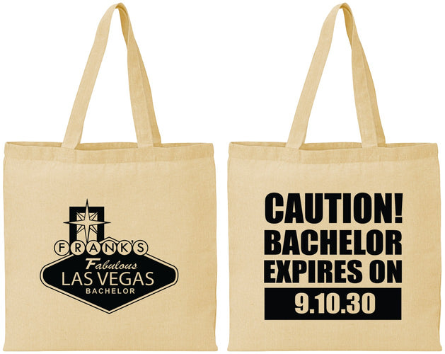 Personalized Bachelor Party Cotton Tote Bags - Las Vegas | 40056