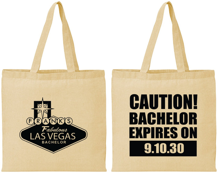 Personalized Bachelor Party Cotton Tote Bags - Las Vegas | 40056
