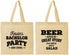 Personalized Bachelor Party Cotton Tote Bags - Great Story | 40057