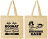 Personalized Bachelor Party Cotton Tote Bags - Wig Or Stache | 40058