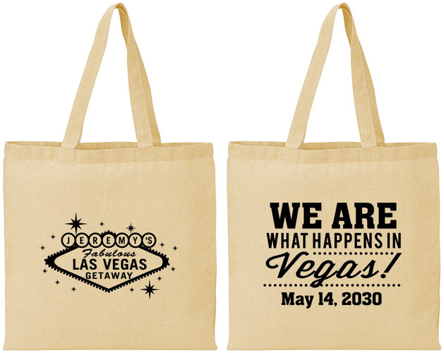 Personalized Bachelor Party Cotton Tote Bags - Las Vegas | 40066