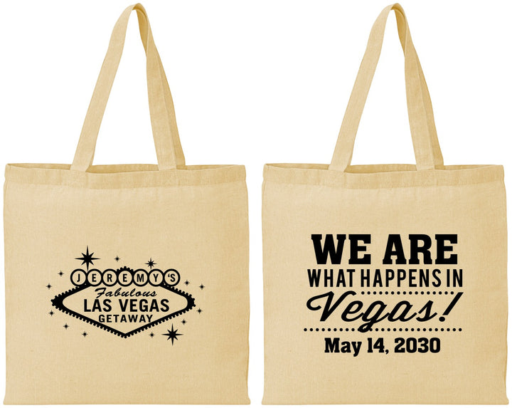 Personalized Bachelor Party Cotton Tote Bags - Las Vegas | 40066