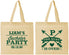 Personalized Bachelor Party Cotton Tote Bags - Hunt Is Over | 40082