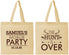 Personalized Bachelor Party Cotton Tote Bags - Hunt Is Over | 40084