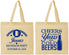 Personalized Bachelor Party Cotton Tote Bags - Cheers | 40097