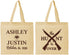 Personalized Wedding Cotton Tote Bags - The Hunt Is Over | 412