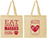 Personalized Wedding Cotton Tote Bags - Eat Drink Be Married | 417