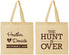 Personalized Wedding Cotton Tote Bags - The Hunt Is Over | 427