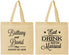Personalized Wedding Cotton Tote Bags - Eat Drink Be Married | 430