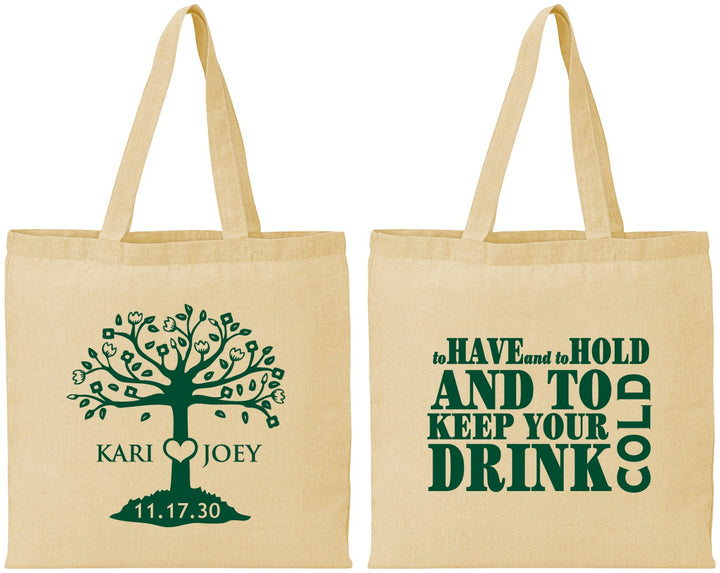 Personalized Wedding Cotton Tote Bags - To Have And To Hold | 438