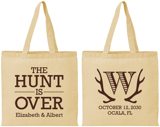 Personalized Wedding Cotton Tote Bags - Monogram | 442