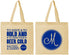 Personalized Wedding Cotton Tote Bags - Monogrammed | 450