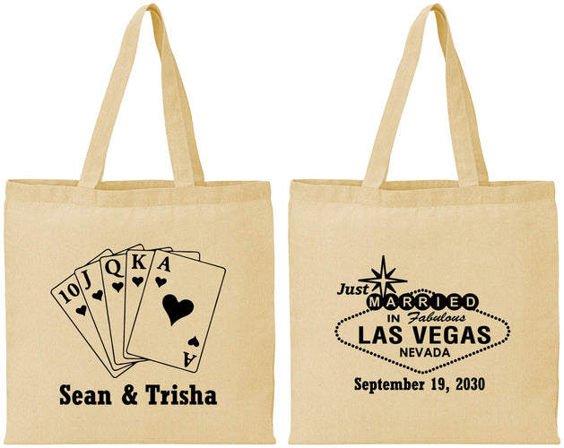 Personalized Wedding Cotton Tote Bags - Las Vegas | 453