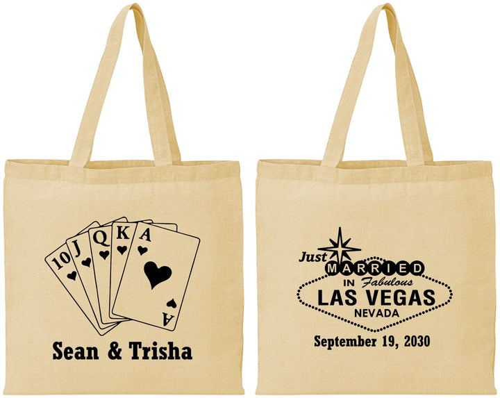 Personalized Wedding Cotton Tote Bags - Las Vegas | 453