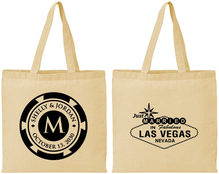 Personalized Wedding Cotton Tote Bags - Las Vegas | 454