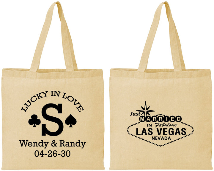 Personalized Wedding Cotton Tote Bags - Las Vegas | 456