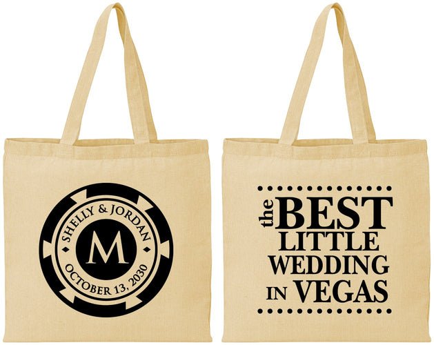 Personalized Wedding Cotton Tote Bags - Las Vegas | 457