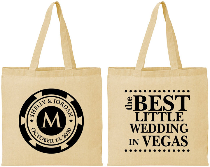 Personalized Wedding Cotton Tote Bags - Las Vegas | 457