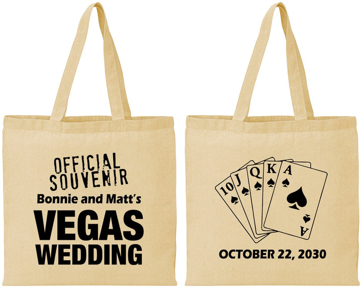 Personalized Wedding Cotton Tote Bags - Las Vegas | 465