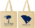 Personalized Wedding Cotton Tote Bags - Palmetto Tree | 476