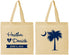 Personalized Wedding Cotton Tote Bags - Palmetto Tree | 477