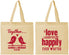 Personalized Wedding Cotton Tote Bags - Happily Ever After | 480