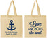 Personalized Wedding Cotton Tote Bags - Love Anchors The Soul | 494