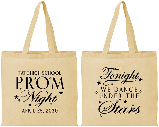 Personalized Prom Cotton Tote Bags - Tonight We Dance | 50000