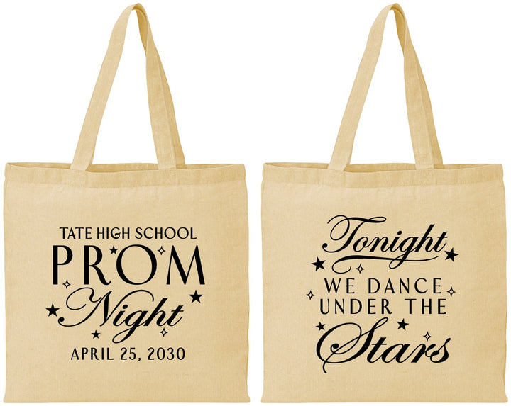 Personalized Prom Cotton Tote Bags - Tonight We Dance | 50000