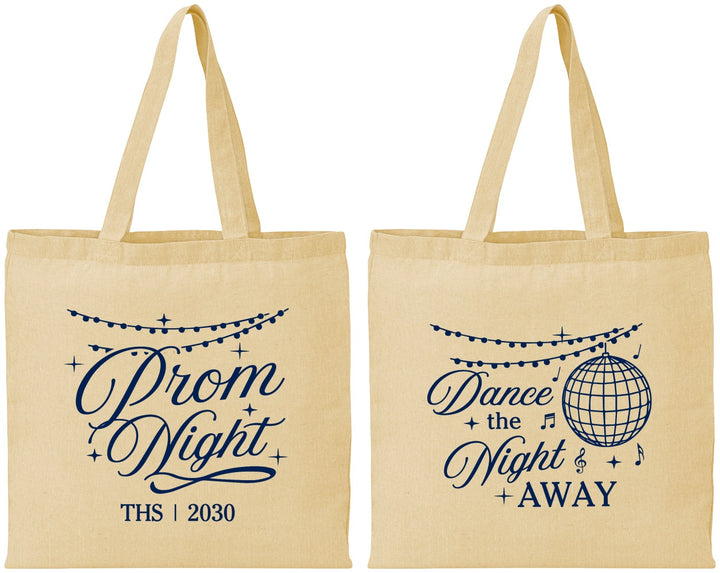 Personalized Prom Cotton Tote Bags - Dance The Night Away | 50001