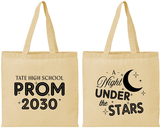 Personalized Prom Cotton Tote Bags - A Night Under The Stars | 50004