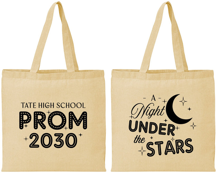 Personalized Prom Cotton Tote Bags - A Night Under The Stars | 50004