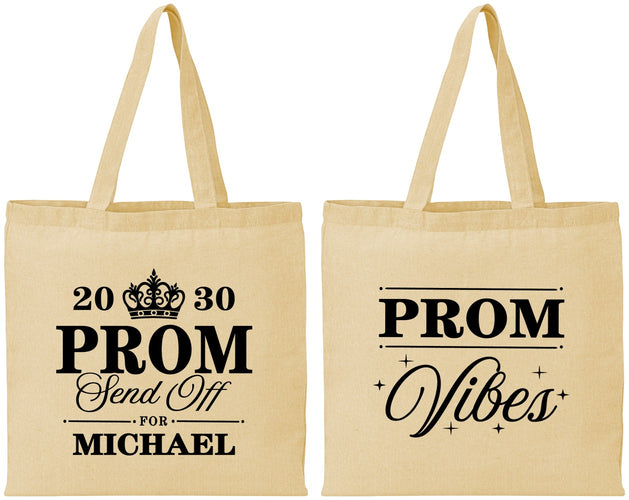 Personalized Prom Cotton Tote Bags - Send Off | 50005