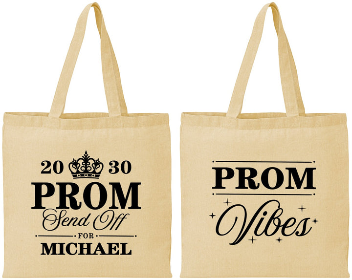 Personalized Prom Cotton Tote Bags - Send Off | 50005