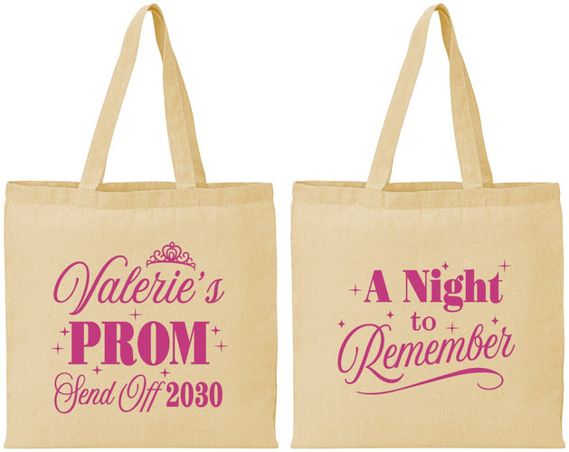 Personalized Prom Cotton Tote Bags - Send Off | 50006