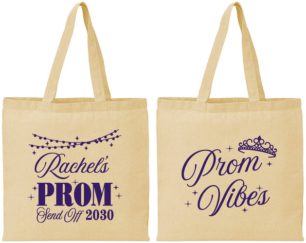 Personalized Prom Cotton Tote Bags - Send Off | 50007