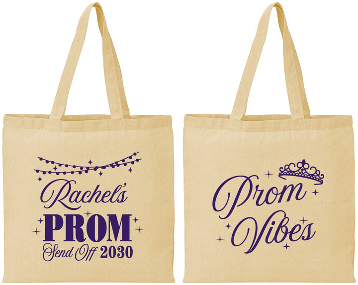 Personalized Prom Cotton Tote Bags - Send Off | 50007