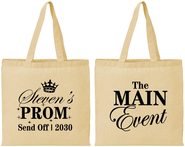 Personalized Prom Cotton Tote Bags - Send Off | 50008