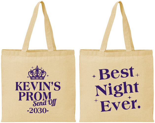 Personalized Prom Cotton Tote Bags - Send Off | 50009