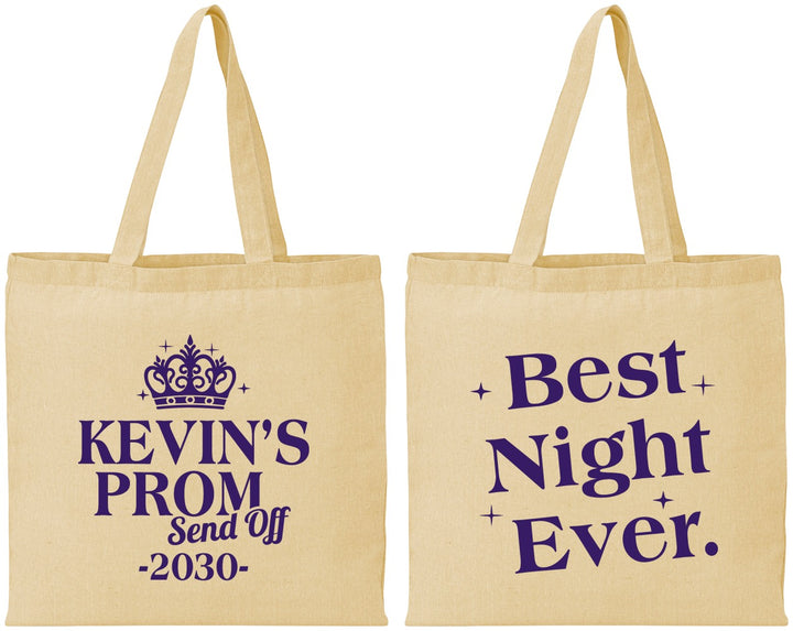 Personalized Prom Cotton Tote Bags - Send Off | 50009