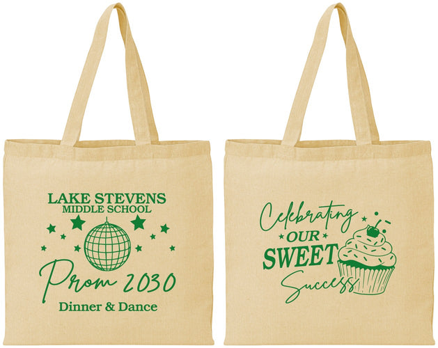 Personalized Prom Cotton Tote Bags - Middle School Dance | 50014