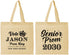 Personalized Prom Cotton Tote Bags - King Vote | 50019